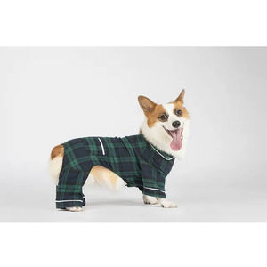 NWT Blue And Green Flannel Plaid Dog Pajamas Bee & Willow Home, Size Small
